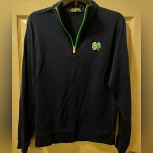 Peter Millar Notre Dame half zip size small men's/ M women's